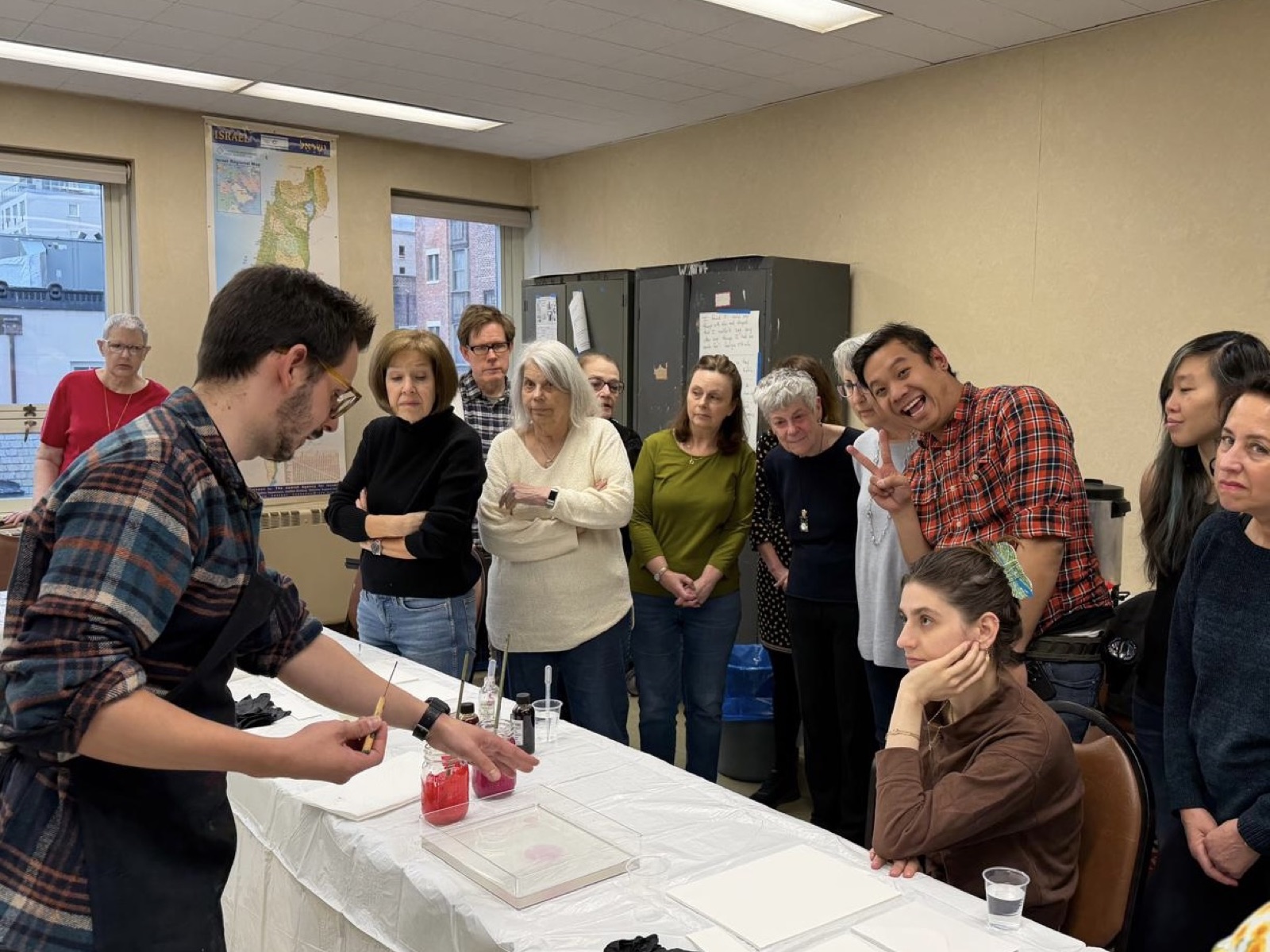 Temple Emanuel Ebru workshop
